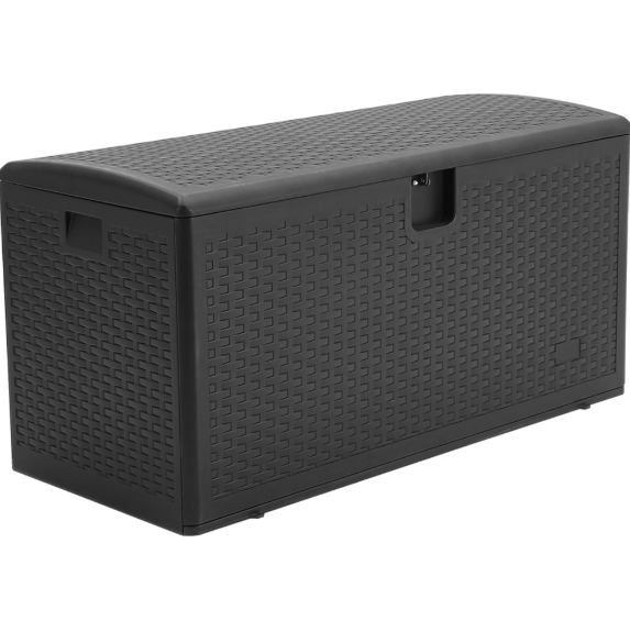 Living and Home Black Textured Deck Storage Box 375L