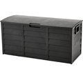 Living and Home Black Top Outdoor Storage Box with Ventilation 290L