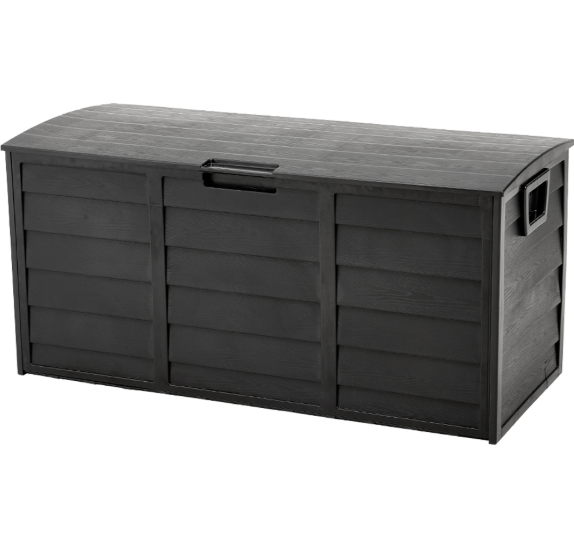 Living and Home Black Top Outdoor Storage Box with Ventilation 290L